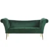 Chaise Longue En Velours Vert Foncé NANTILLY