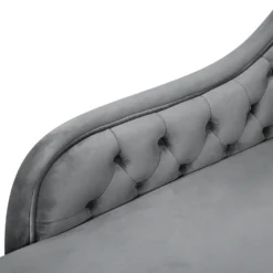 Méridienne Chesterfield Côté Droit En Velours Gris NIMES -Promos Chesteris Boutique meridienne 16675197