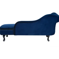 Méridienne Chesterfield En Velours Bleu Côté Gauche NIMES 15 Méridienne Chesterfield En Velours Bleu Côté Gauche NIMES -Promos Chesteris Boutique meridienne 16675405