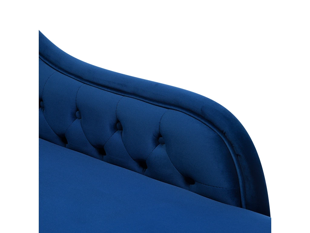 Méridienne Chesterfield En Velours Bleu Côté Gauche NIMES 10 Méridienne Chesterfield En Velours Bleu Côté Gauche NIMES – Image 10