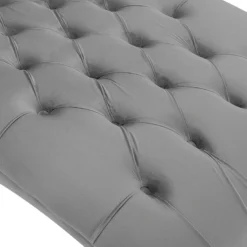 Chaise Longue En Velours Gris Clair MURET 17 Chaise Longue En Velours Gris Clair MURET -Promos Chesteris Boutique meridienne 16675589