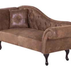 Méridienne Côté Gauche En Cuir Suède Marron LATTES 11 Méridienne Côté Gauche En Cuir Suède Marron LATTES -Promos Chesteris Boutique meridienne 16675597