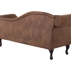 Méridienne Côté Gauche En Cuir Suède Marron LATTES 12 Méridienne Côté Gauche En Cuir Suède Marron LATTES -Promos Chesteris Boutique meridienne 16675599