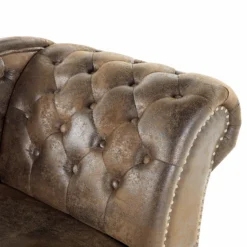 Méridienne Chesterfield Marron Côté Droit NIMES -Promos Chesteris Boutique meridienne 16676003