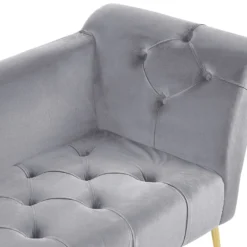 Chaise Longue En Velours Gris NANTILLY 15 Chaise Longue En Velours Gris NANTILLY -Promos Chesteris Boutique meridienne 16676243