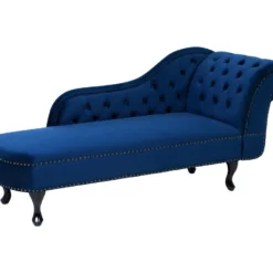 Méridienne Chesterfield Côté Droit En Velours Bleu NIMES 13 Méridienne Chesterfield Côté Droit En Velours Bleu NIMES -Promos Chesteris Boutique meridienne 16676287