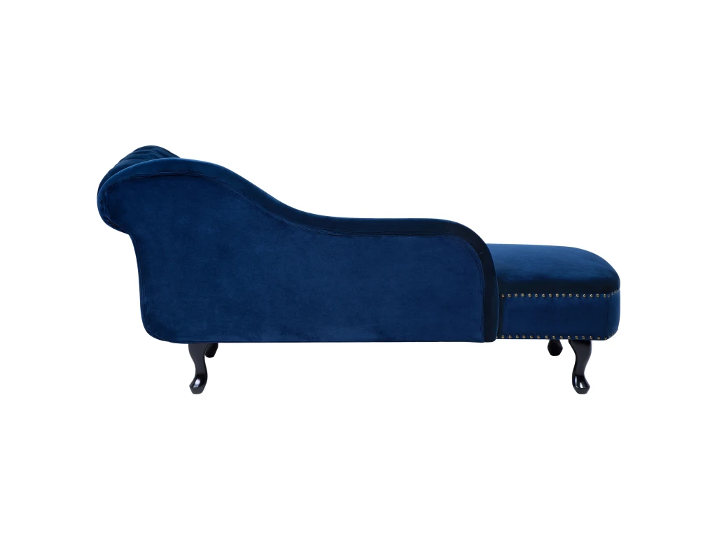 Méridienne Chesterfield Côté Droit En Velours Bleu NIMES 6 Méridienne Chesterfield Côté Droit En Velours Bleu NIMES – Image 6