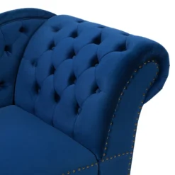 Méridienne Chesterfield Côté Droit En Velours Bleu NIMES 17 Méridienne Chesterfield Côté Droit En Velours Bleu NIMES -Promos Chesteris Boutique meridienne 16676295