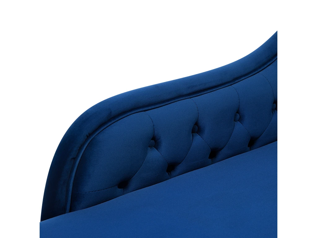 Méridienne Chesterfield Côté Droit En Velours Bleu NIMES 9 Méridienne Chesterfield Côté Droit En Velours Bleu NIMES – Image 9