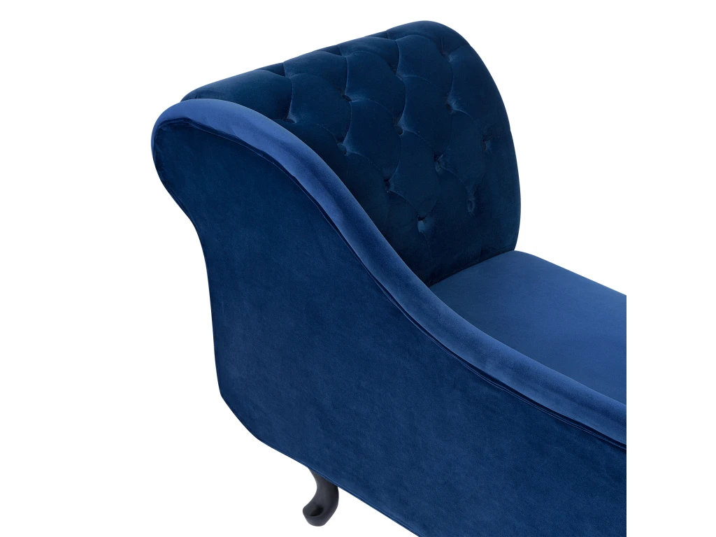Méridienne Chesterfield Côté Droit En Velours Bleu NIMES 10 Méridienne Chesterfield Côté Droit En Velours Bleu NIMES – Image 10