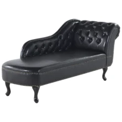 Méridienne Chesterfield Noire Brillante Côté Droit NIMES 13 Méridienne Chesterfield Noire Brillante Côté Droit NIMES -Promos Chesteris Boutique meridienne 16676377