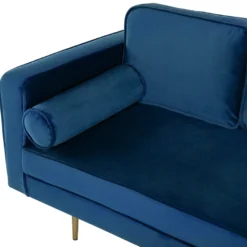 Méridienne En Velours Bleu Marine Côté Gauche MIRAMAS -Promos Chesteris Boutique meridienne 16676541