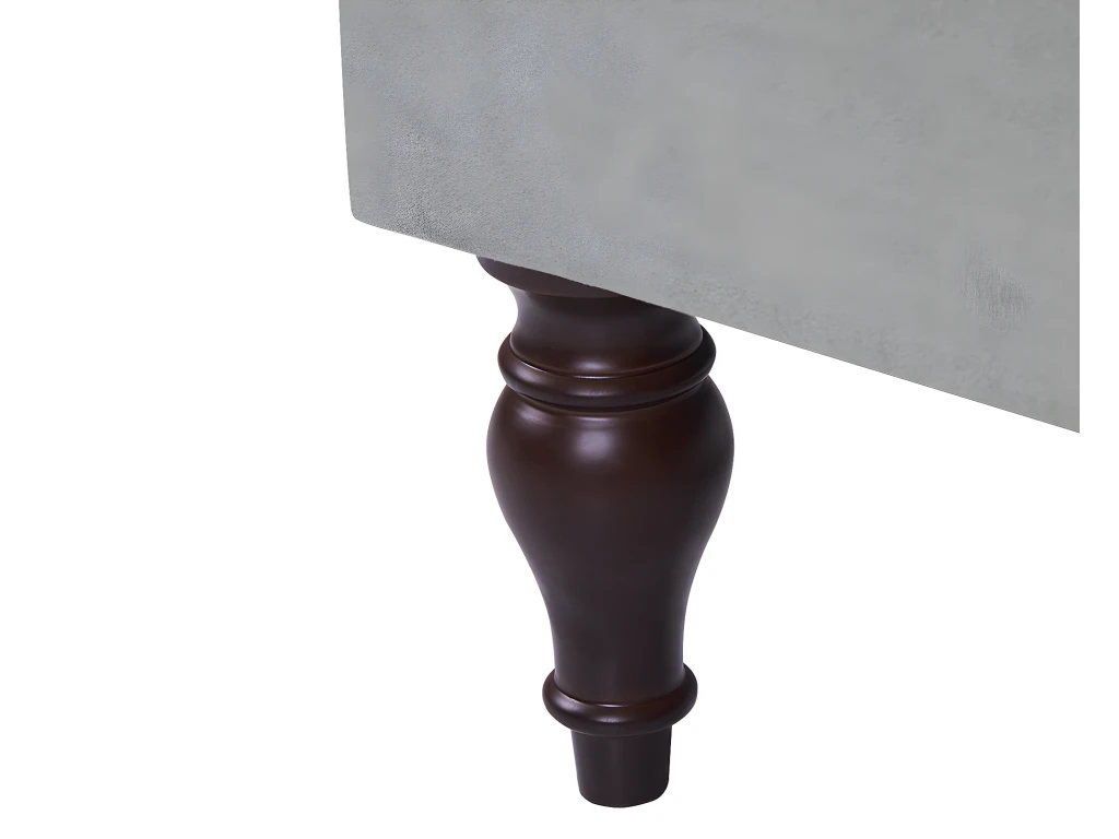 Chaise Longue En Velours Gris Clair Avec Rangement PESSAC 10 Chaise Longue En Velours Gris Clair Avec Rangement PESSAC – Image 10