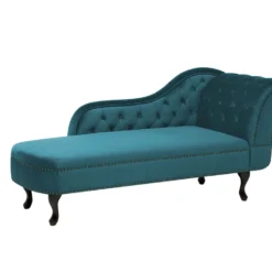 Chaise Longue Chesterfield En Velours Vert Canard Côté Droit NIMES 13 Chaise Longue Chesterfield En Velours Vert Canard Côté Droit NIMES -Promos Chesteris Boutique meridienne 16676711