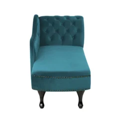 Chaise Longue Chesterfield En Velours Vert Canard Côté Droit NIMES 14 Chaise Longue Chesterfield En Velours Vert Canard Côté Droit NIMES -Promos Chesteris Boutique meridienne 16676713