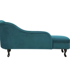 Chaise Longue Chesterfield En Velours Vert Canard Côté Droit NIMES 15 Chaise Longue Chesterfield En Velours Vert Canard Côté Droit NIMES -Promos Chesteris Boutique meridienne 16676715