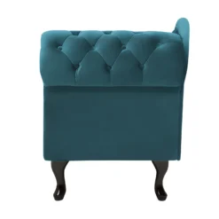 Chaise Longue Chesterfield En Velours Vert Canard Côté Droit NIMES 16 Chaise Longue Chesterfield En Velours Vert Canard Côté Droit NIMES -Promos Chesteris Boutique meridienne 16676717