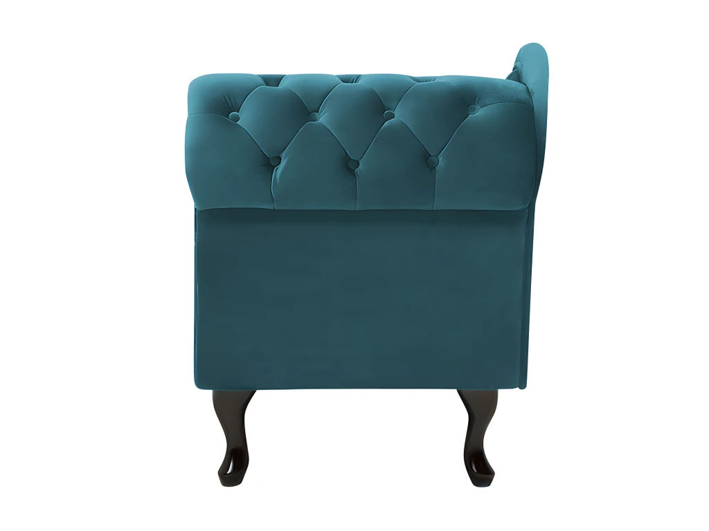 Chaise Longue Chesterfield En Velours Vert Canard Côté Droit NIMES 7 Chaise Longue Chesterfield En Velours Vert Canard Côté Droit NIMES – Image 7