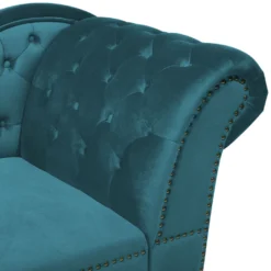 Chaise Longue Chesterfield En Velours Vert Canard Côté Droit NIMES 17 Chaise Longue Chesterfield En Velours Vert Canard Côté Droit NIMES -Promos Chesteris Boutique meridienne 16676719