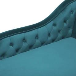 Chaise Longue Chesterfield En Velours Vert Canard Côté Droit NIMES 18 Chaise Longue Chesterfield En Velours Vert Canard Côté Droit NIMES -Promos Chesteris Boutique meridienne 16676721