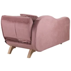 Chaise Longue Côté Droit En Velours Rose MERI 16 Chaise Longue Côté Droit En Velours Rose MERI -Promos Chesteris Boutique meridienne 16677155