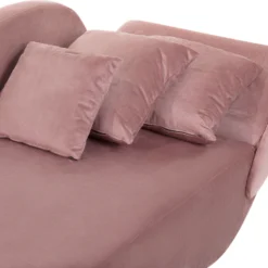 Chaise Longue Côté Droit En Velours Rose MERI 18 Chaise Longue Côté Droit En Velours Rose MERI -Promos Chesteris Boutique meridienne 16677159