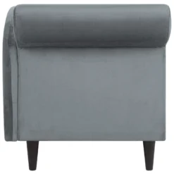 Chaise Longue Côté Gauche En Velours Gris Clair LUIRO -Promos Chesteris Boutique meridienne 16677267
