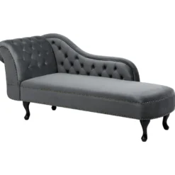 Méridienne Chesterfield En Velours Gris NIMES 13 Méridienne Chesterfield En Velours Gris NIMES -Promos Chesteris Boutique meridienne 16677387