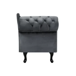 Méridienne Chesterfield En Velours Gris NIMES 16 Méridienne Chesterfield En Velours Gris NIMES -Promos Chesteris Boutique meridienne 16677393