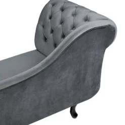 Méridienne Chesterfield En Velours Gris NIMES 19 Méridienne Chesterfield En Velours Gris NIMES -Promos Chesteris Boutique meridienne 16677399