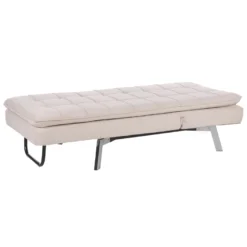 Chaise Longue Réglable Beige LOIRET -Promos Chesteris Boutique meridienne 16677479