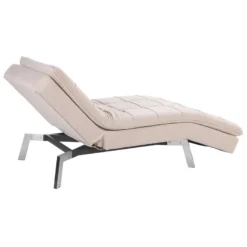 Chaise Longue Réglable Beige LOIRET -Promos Chesteris Boutique meridienne 16677489