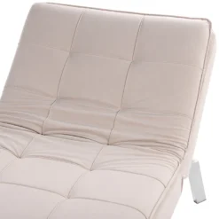 Chaise Longue Réglable Beige LOIRET -Promos Chesteris Boutique meridienne 16677491