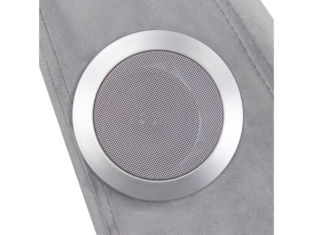 Chaise Longue En Velours Gris Clair Avec Haut Parleur Bluetooth Et Port USB SIMORRE 8 Chaise Longue En Velours Gris Clair Avec Haut Parleur Bluetooth Et Port USB SIMORRE – Image 8