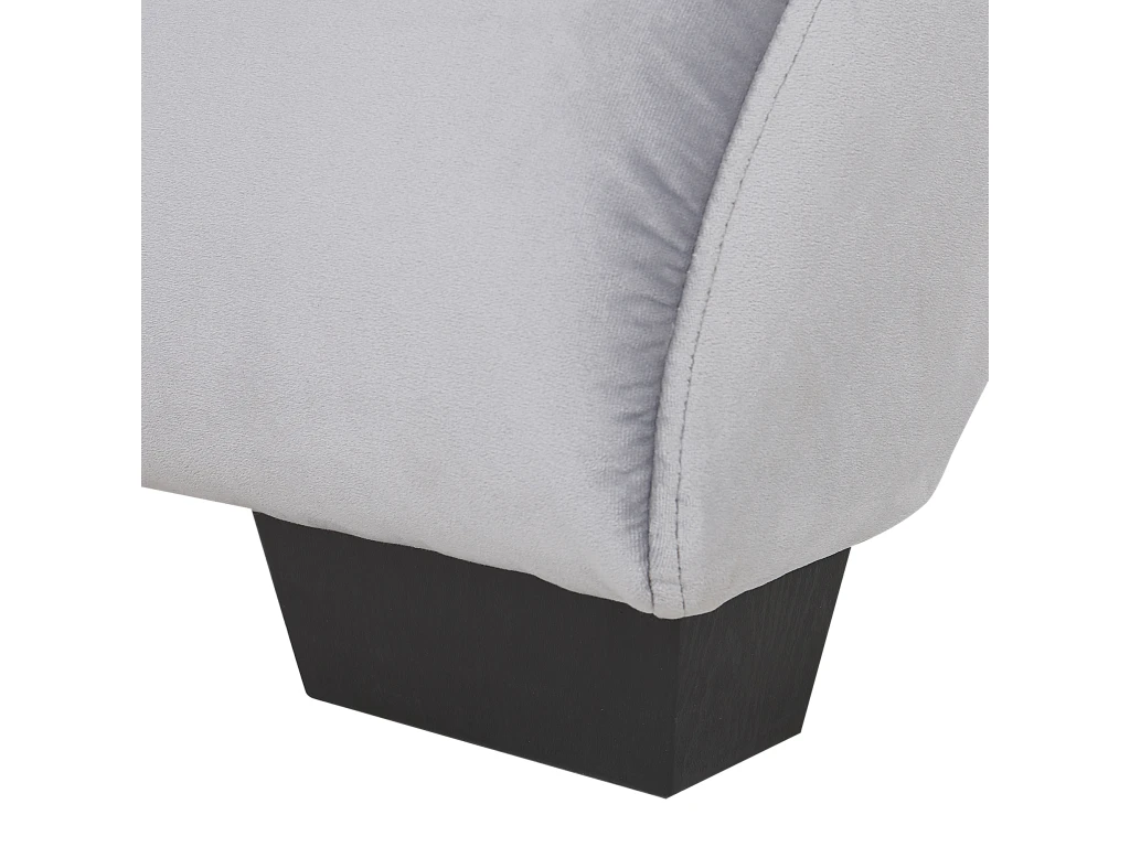 Chaise Longue En Velours Gris Clair Avec Haut Parleur Bluetooth Et Port USB SIMORRE 10 Chaise Longue En Velours Gris Clair Avec Haut Parleur Bluetooth Et Port USB SIMORRE – Image 10