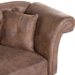 Méridienne Côté Droit En Cuir Suède Marron LATTES 14 Méridienne Côté Droit En Cuir Suède Marron LATTES -Promos Chesteris Boutique meridienne 16677695