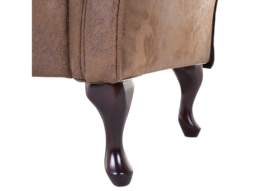 Méridienne Côté Droit En Cuir Suède Marron LATTES 8 Méridienne Côté Droit En Cuir Suède Marron LATTES – Image 8