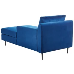 Chaise Longue En Velours Bleu Marine GUERET -Promos Chesteris Boutique meridienne 17158231