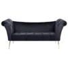 Chaise Longue En Velours Noir NANTILLY