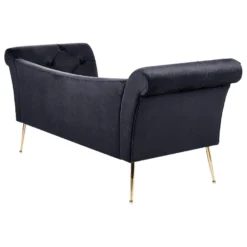 Chaise Longue En Velours Noir NANTILLY 11 Chaise Longue En Velours Noir NANTILLY -Promos Chesteris Boutique meridienne 17476347