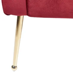 Chaise Longue En Velours Rouge Foncé NANTILLY 13 Chaise Longue En Velours Rouge Foncé NANTILLY -Promos Chesteris Boutique meridienne 17476365