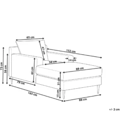 Chaise Longue En Velours Gris GUERET -Promos Chesteris Boutique meridienne 17476409