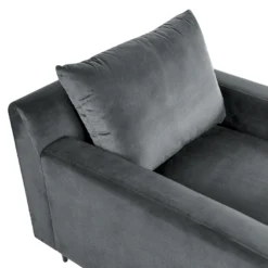 Chaise Longue En Velours Gris GUERET -Promos Chesteris Boutique meridienne 17476413