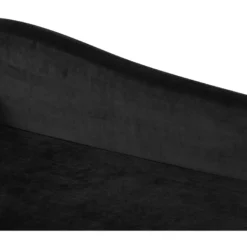 Chaise Longue Côté Gauche En Velours Noir LUIRO 18 Chaise Longue Côté Gauche En Velours Noir LUIRO -Promos Chesteris Boutique meridienne 17476459