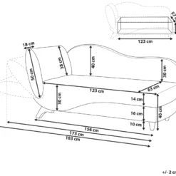 Chaise Longue Côté Gauche En Velours Rose MERI -Promos Chesteris Boutique meridienne 17476467