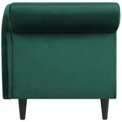 Chaise Longue Côté Gauche En Velours Vert LUIRO -Promos Chesteris Boutique meridienne 17476515