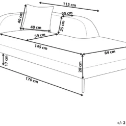 Chaise Longue Côté Gauche Rose Pêche LE CRAU -Promos Chesteris Boutique meridienne 17476525