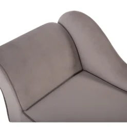 Méridienne En Velours Taupe Côté Gauche BIARRITZ -Promos Chesteris Boutique meridienne 17476549