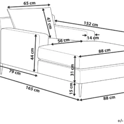 Chaise Longue En Velours Vert GUERET -Promos Chesteris Boutique meridienne 17476559
