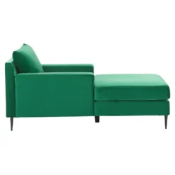 Chaise Longue En Velours Vert GUERET -Promos Chesteris Boutique meridienne 17476563